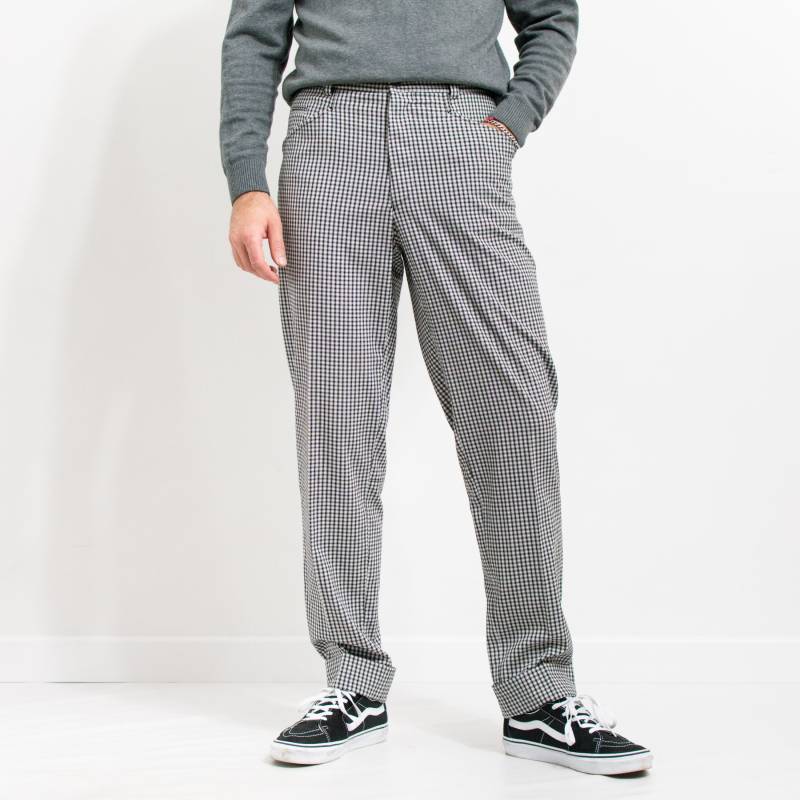Mexx Karierte Hose Schwarz Weiß Herren Größe W33 L32 von UncleEdVintage