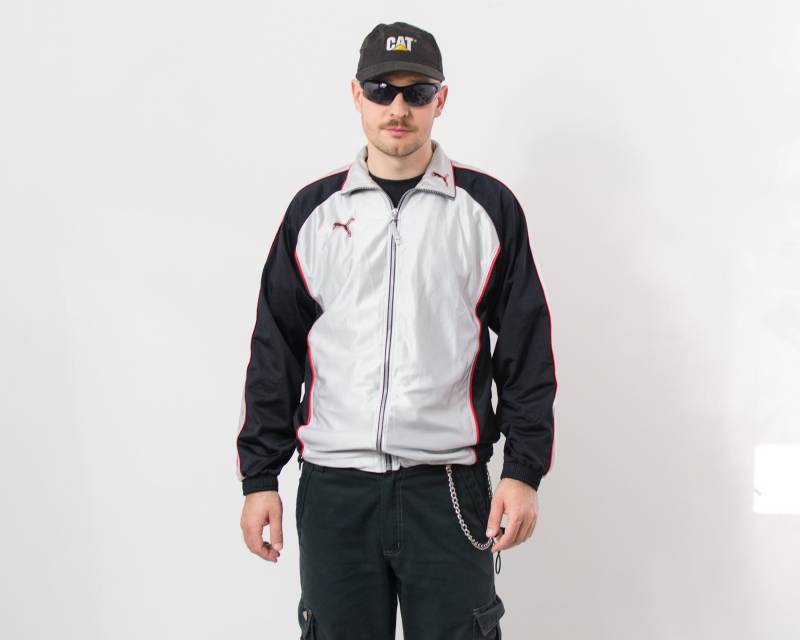 Puma Vintage Trainingsjacke Reißverschluss Sweatshirt Herren Größe S/M von UncleEdVintage