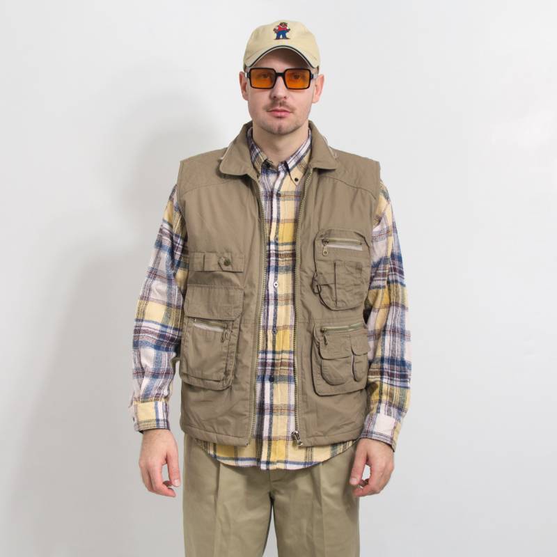 Vintage Cargo Weste Jagd Ärmellose Jacke Herren Größe Xl von UncleEdVintage