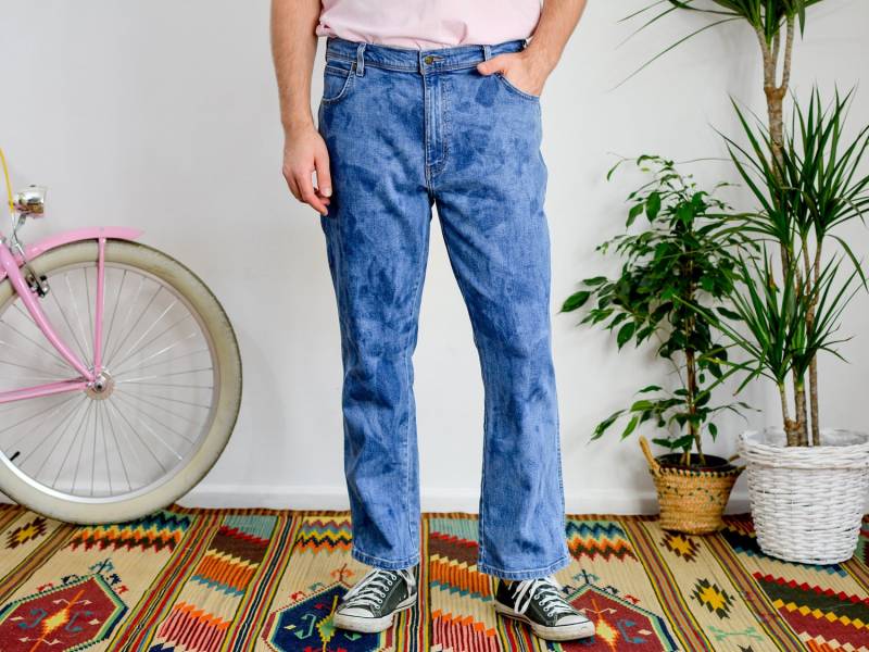 Vintage Wrangler Acid Wash Jeans W38 L30 90Er Jahre High Waist Denim von UncleEdVintage