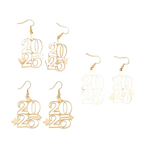 2025 Anzahl Ohranhänger Metall Dangle Ohrringe Hypoallergenik Modisch Für Tägliche Pendel Und Abendfeiern Bequeme Ohrringe von UncleS