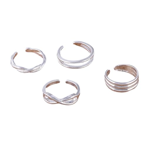 4 Pack Auffällige Zehen Schmuckfußringe Urlaub Mode Schmucklegierung Textur Geeignet Für Pool Beach Vacations Mode Zehenringe von UncleS