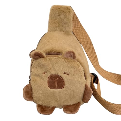 All Matching Umhängetasche Für Frauen Mädchen Schöne Cartoon Brust Weiche Boten Plüsch Animal Crossbody Cartoon Brust Plüsch Capybara Schulter Schöner Messenger von UncleS