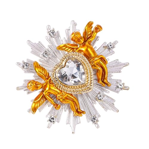 Auffällige Herzbroschen Pin Schmuck Für Männer Die In Kirsite Mit Strasssteinen Für Elegante Kleidung Brosche Gestellt Werden von UncleS