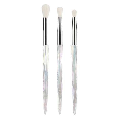 Augen-Make-up-Pinsel-Set, 3-teilig, professionelle Verblendung, Lidschatten, Make-up-Pinsel für Concealer, Augenbrauen, Eyeliner, Kristallgriff von UncleS