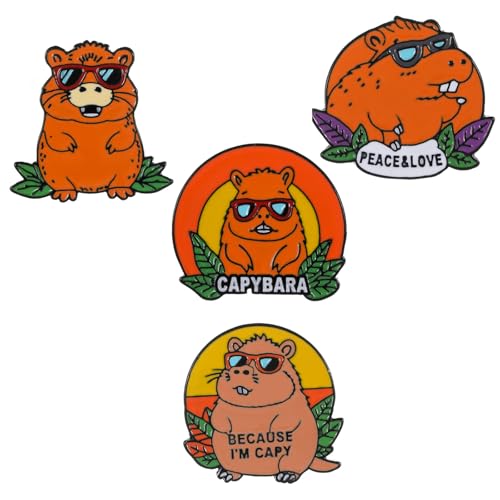 Capybaras Revers Pin Elegante Brosche Für Frauen Themenbezogene Stille Kleidung Origination Alltag Outfits Und Event Mode Accessoire Teenager von UncleS