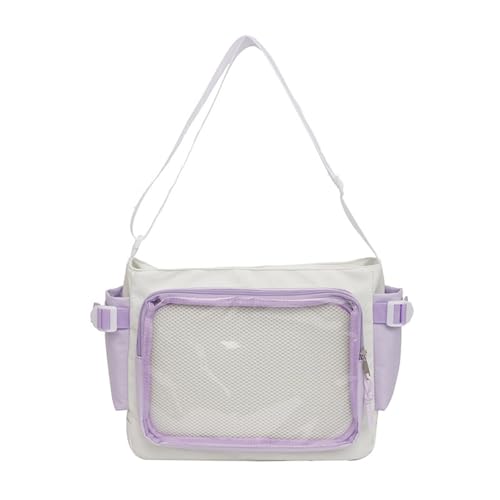 Clear Designs School Essential Umhängetaschen Crossbody Taschen Zeigen Einzigartige Abzeichen Und Aufkleber Für Trendsetters Mode Schülertasche von UncleS