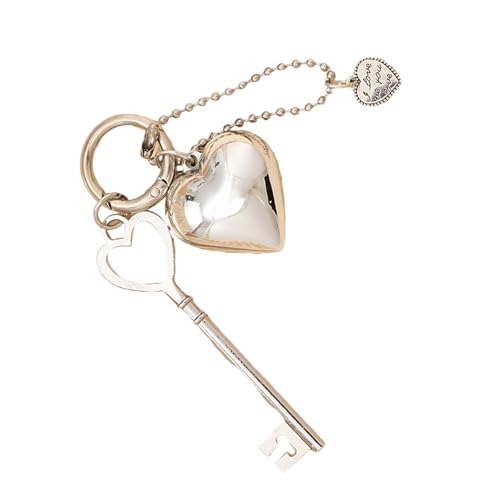 Cool Metal Heart Anhänger Für Schlüsseln Und Taschen Stilvoller Schlüsselschmuck Keyring Bag Charmanhängung Anhänger Rucksack Dekorationsbeutel Kette Accessoire von UncleS