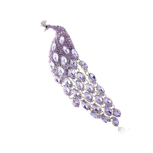 Crystal Peacocks Brosche Stilvolle Pulloverkristallstiftlegierungstextur Perfekt Für Hochzeiten Und Formelle Veranstaltung von UncleS