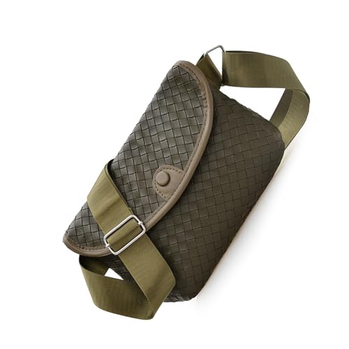 Damen-Umhängetasche aus PU-Leder, trendig, Dating-Tasche, koreanischer Stil, Kuriertasche, lässig, modisch, Brust, Damen-Umhängetasche, PU-Leder, Brust, einfache Schulter, grün, One Size von UncleS