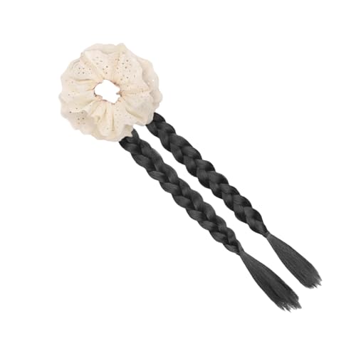 Doppelgeflecht Pferdeschwanz Synthetische Haarverlängerung Elastische Spitzenverkleidung Für Frauen Natürliche Schwarze Braune Spitzenverkleidung Synthetische Pferdeschwanzverlängerung von UncleS