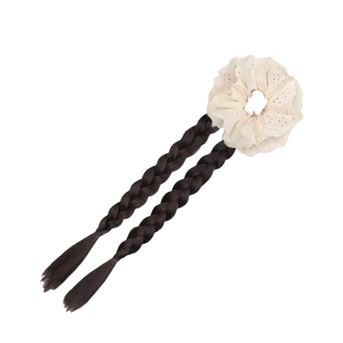 Doppelgeflecht Pferdeschwanz Synthetische Haarverlängerung Elastische Spitzenverkleidung Für Frauen Natürliche Schwarze Braune Spitzenverkleidung Synthetische Pferdeschwanzverlängerung von UncleS