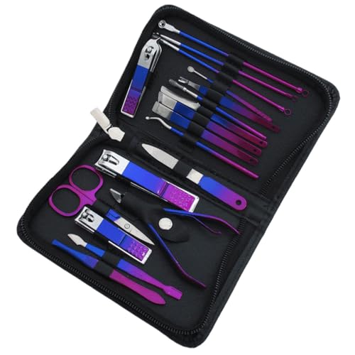 Edelstahl Maniküre Set Nägelschneider 9/18/22/30 PCS Nägel Pflegekits Pediküre Mit Reisefall Für Frauen Männer Haarpfeiler Mit Pinzetten Geschenkset von UncleS