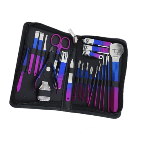 Edelstahl Maniküre Set Nägelschneider 9/18/22/30 PCS Nägel Pflegekits Pediküre Mit Reisefall Für Frauen Männer Haarpfeiler Mit Pinzetten Geschenkset von UncleS