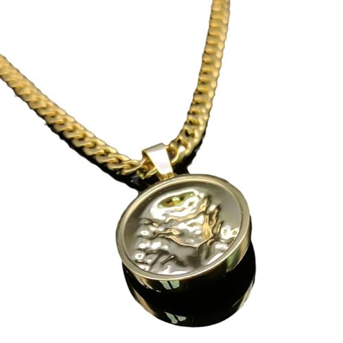 Edelstahl Oval Halskette Religiöser Neckcahin Mit Verstellbarer Kette Choker Schmuck Für Männer Und Frauen Modische Statement Halskette von UncleS