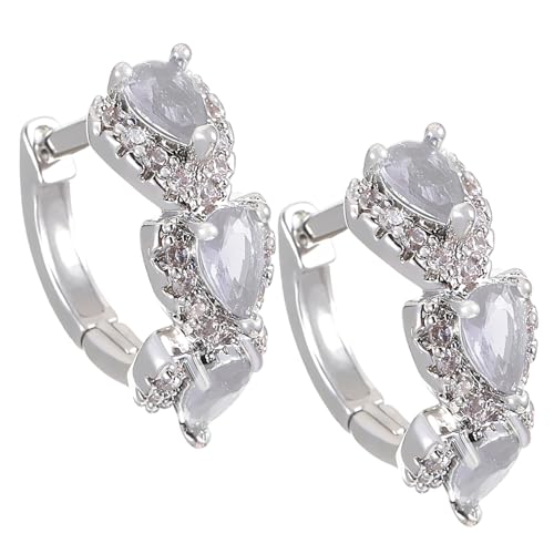 Einzigartige Kubische Zirkonia Ohrhörer Hoops Kubikzirkonia Hoop Ohrringe Für Frauen Stilvolle Schmuck Hochzeiten Und Jubiläen Mode Schmuck von UncleS