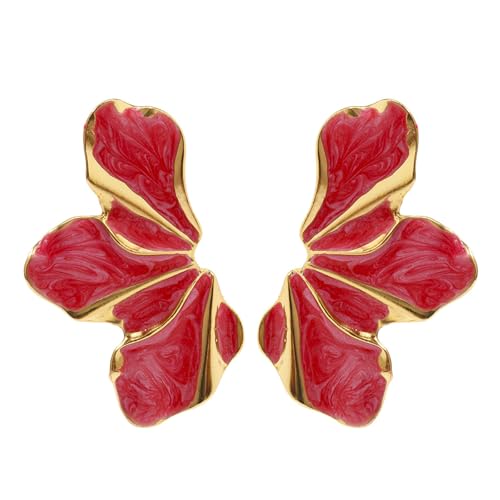 Einzigartige Metallblume Ohrring Tropföl Stollen Ohrringe Mode Schmuckohr Geeignet Für Alltägliche Kleidung Frauen Ohr von UncleS