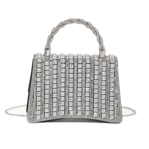 Elegante Abendtasche Mit Schimmernden Strasssteinen Für Hochzeitsfeiern Damen Clutches Handtasche Geldbörse Mit Metallkettengurt Frauen Formelle Tasche von UncleS