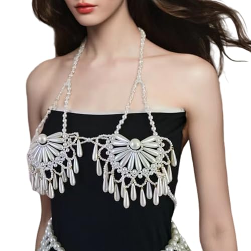 Elegante Multi Layer Abs Perlen Körperkette Schmuck Für Frauen BH Und Taille Accessoires Party Hochzeitsfestival Outfit Abs Perlen Körperkette Schmuck Für Frauen von UncleS