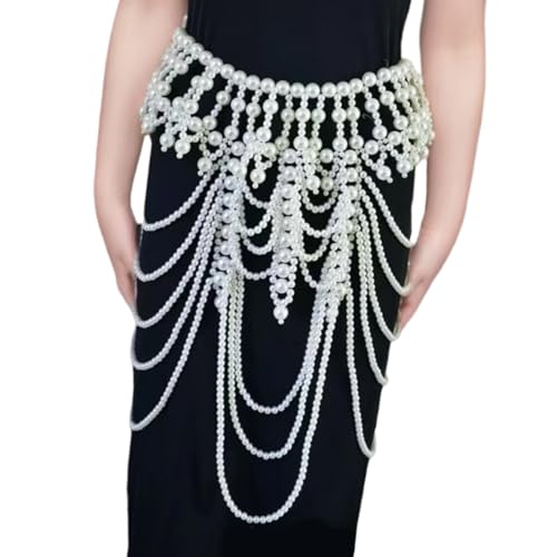 Elegante Multi Layer Abs Perlen Körperkette Schmuck Für Frauen BH Und Taille Accessoires Party Hochzeitsfestival Outfit Abs Perlen Körperkette Schmuck Für Frauen von UncleS