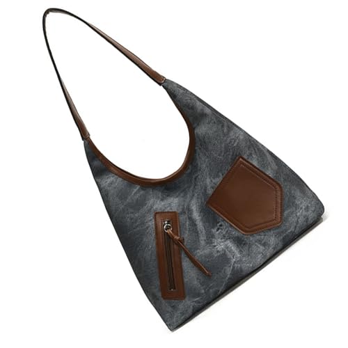 Frauen Achselbeutel Retro Handtasche All Matching Unterarm Casual Pendel Mit Großer Kapazität Schulter Für Tägliche Frauen Lässige Achselhöhle PU Leder Achselgröße Große Kapazität Schulter von UncleS
