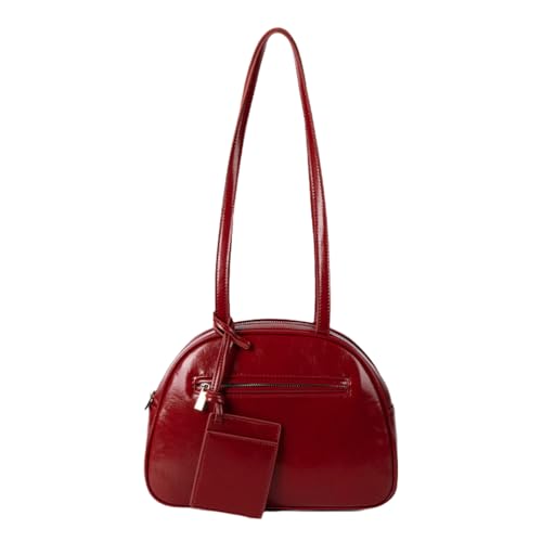 Frauen Mehrzweck Koreanische Stile PU Schulter Handtasche Hochglänzendes Finish Modische Kleine Tasche Unterarm Satteln Geldbeutel PU Leder Kleine Tasche von UncleS