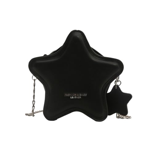 Frauen PU Leder Umhängetasche Star Form Crossbody Taschen Mit Metallkette Kleine Geldbörse Für Einkaufsbüro Und Reisen Süße Sternentwürfe Tasche von UncleS
