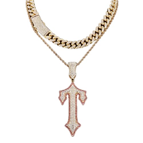 Funkelnde Diamanten Kreuzen Halskette Mode Vorwärtsdiamanten Mit Kubanischer Verbindung Für Jugendgläubige von UncleS