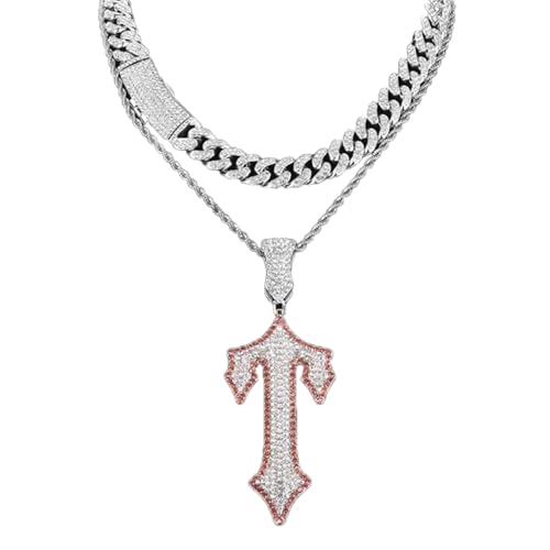 Funkelnde Diamanten Kreuzen Halskette Mode Vorwärtsdiamanten Mit Kubanischer Verbindung Für Jugendgläubige von UncleS