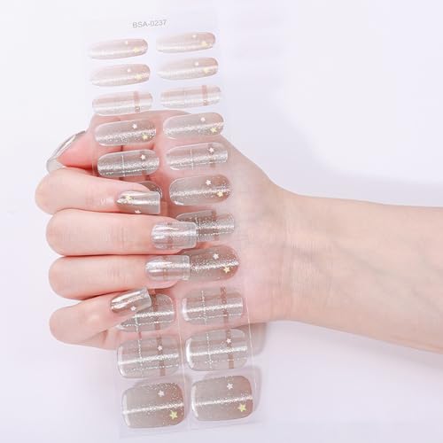 Gelnägelapplikationen, Glitzer, volle Wraps, modische Augendesigns, lange Trageweise, Maniküre-Zubehör für Damen, Anfängerfreundliches Nagel-Set von UncleS