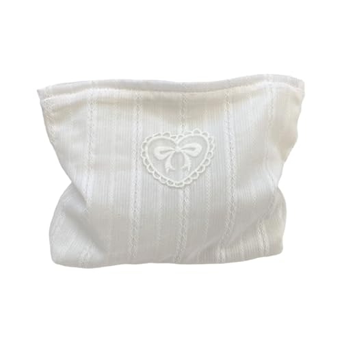 Geräumige Kosmetiktasche mit Schleifen, praktische Make-up-Tasche mit geräumigem Innenraum und kompakter, tragbarer Struktur für unverzichtbare kompakte Make-up-Tasche für Damen, weiß, Mass Beauty Geräumige Kosmetiktasche mit Schleifen, praktische Make-up-Tasche mit geräumigem Innenraum und kompakter, tragbarer Struktur für unverzichtbare kompakte Make-up-Tasche für Damen, weiß, Mass Beauty von UncleS
