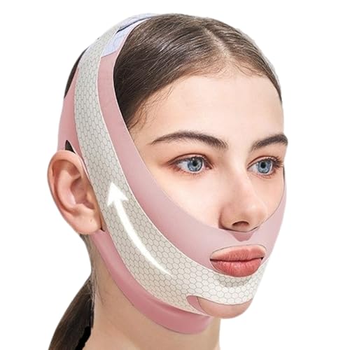 Gesichtsmaske Schlankung Verband Haut Straffen Anti Sackging Wiederverwendbar Bequem Bequemes Atmungsaktives Shaper Hebensgurt Schlampen Verband von UncleS