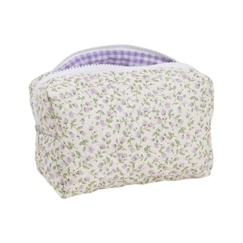 Gesteppte Blumenwatte Make Up Beutel Großkapazität Toilettenbeutel Frauen Tragbares Kosmetik Für Reisen Und Haushaltsgebrauch Blumenstrudel Make Up von UncleS