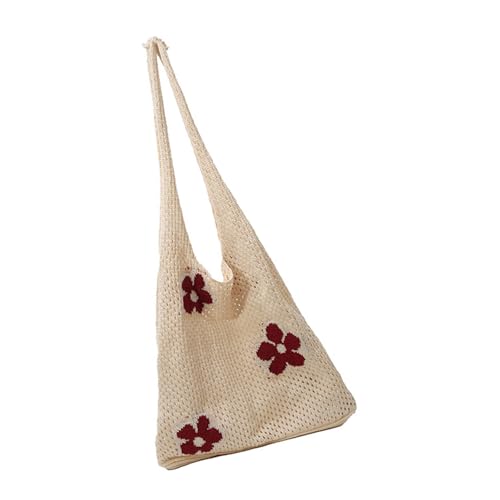 Gewebte Blumenumhängetasche Für Frauen Leichte Handtasche Atmungsaktivem Mesh Beach Geldbeutel Lässig Outdoor Unterarm Schulter von UncleS