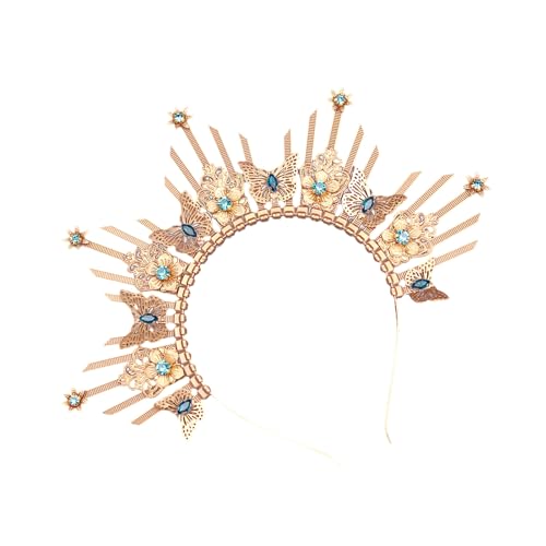 Gotische Handgefertigte Kronen Stirnband Schmetterling Haarzubehör Handgefertigtes Kronen Kopfband Zierkleidung Mit Gotischem Touch Hochwertiger Haarzubehör von UncleS