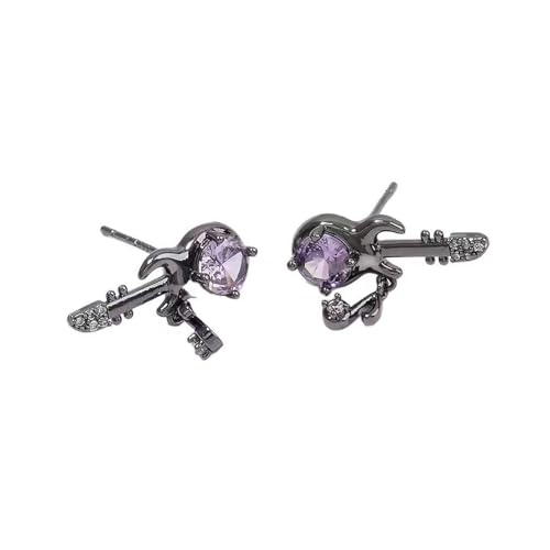 Guitar Note Legierte Ohrohrschstene Musical Schmuck Funkelnde Steine Ohrringe Mode Tägliche Trage Accessoire Einzigartige Geschenk Elegant Musikalischer Schmuck Für Frauen von UncleS