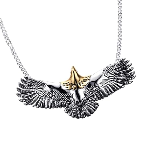 Hawks Titaniumstahl Halskette Herren Schmuck Hip Hop Styles Unisex Gothic Kette Vielseitiges Geschenk Für Alltägliche Kleidung Streetwear Accessoire von UncleS