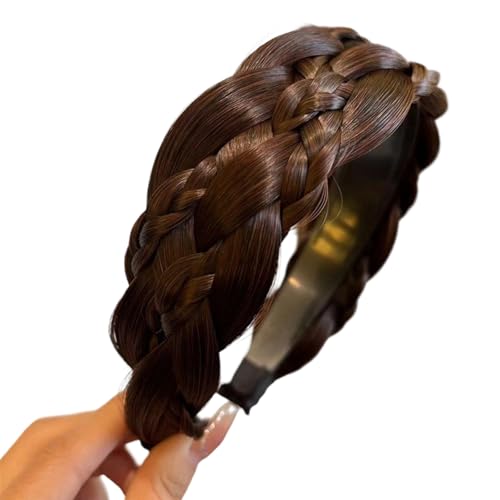 Hitzebeständige Faser Verdrehte Geflecht Haarkand 7 Stränge Zöpfe Erweiterung Natürliches Haarstück Für Frauen Lässig Und Party Tragen Synthetische Faserhaarstücke Stirnband von UncleS