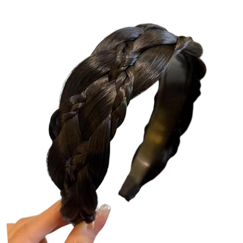 Hitzebeständige Faser Verdrehte Geflecht Haarkand 7 Stränge Zöpfe Erweiterung Natürliches Haarstück Für Frauen Lässig Und Party Tragen Synthetische Faserhaarstücke Stirnband von UncleS