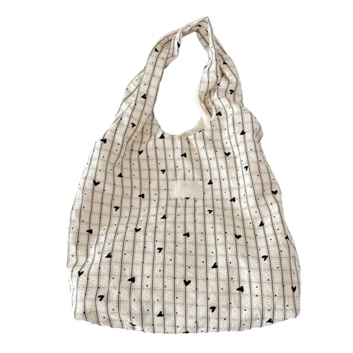 Karierte Herzdruck Frauen Umhängetasche Gedruckte Geräumige Und Stilvolle Unterarmtaschen Casual Handtasche Für Tägliche Verwendung Geräumiger Frauen Reisetaschen von UncleS