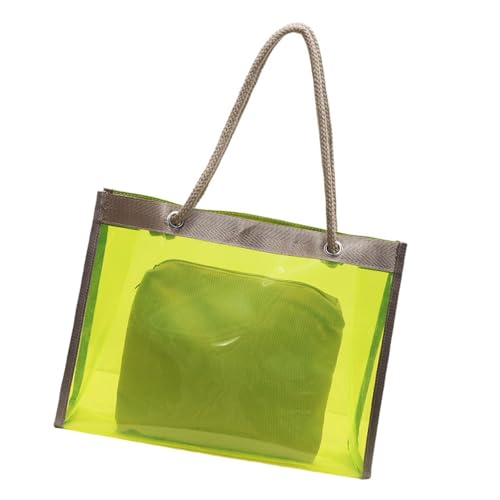 Klare PVC Handtasche Große Kapazität Praktische Umhängetasche Und Make Up Beutel Die Für Arbeitspendler Oder Strand Urlaub Clear Beach Bag Für Frauen von UncleS