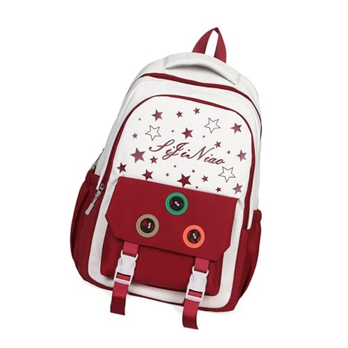 Korean Styles Backpack Casual Daypacks School Bag Star Print Travel Primary Book Für Mädchen Koreanische Styles Schüler School Star Print Casual Knapsack von UncleS