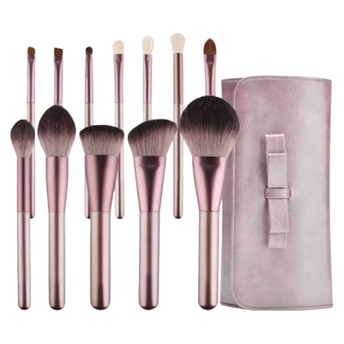 Make-up-Pinsel mit Aufbewahrungstasche, Lidschattenpinsel, Basis-Pinsel-Set, Kosmetikpinsel-Set für Damen, 12 Stück von UncleS