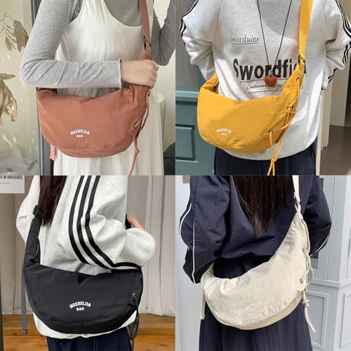 Mode Nylonmond Geformte Umhängetasche Mit Verstellbarem Gurt Crossbody Tasche Casual Satchel Für Unisex Student Daily Einkaufstasche Mode Nylonmond Geformte Umhängetasche Mit Verstellbarem Gurt Crossbody Tasche Casual Satchel Für Unisex Student Daily Einkaufstasche von UncleS