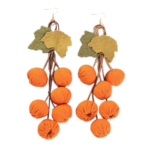 Mode Personalisieren Herbstohrringe Dekoration Für Frauen Handgefertigtes Stoffkürbis Und Sonnenblumen Dangle Schmuck Stoffohrringe von UncleS
