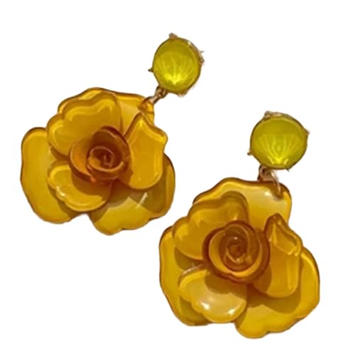 Mode Rose Drop Ohrringe Vielseitige Rose Dangle Ohren Stilvolle Ohrstifte Für Modewächter Erwachsene Einstellbare Länge Ohrringe von UncleS