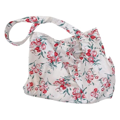 Modische Baumwollhandtasche Mit Blumenmuster Mehrzweck Großer Umhängetasche Für Frauen Pendler Studenten Modische Schlächtere Modische Baumwollhandtasche Mit Blumenmuster Mehrzweck Großer Umhängetasche Für Frauen Pendler Studenten Modische Schlächtere von UncleS