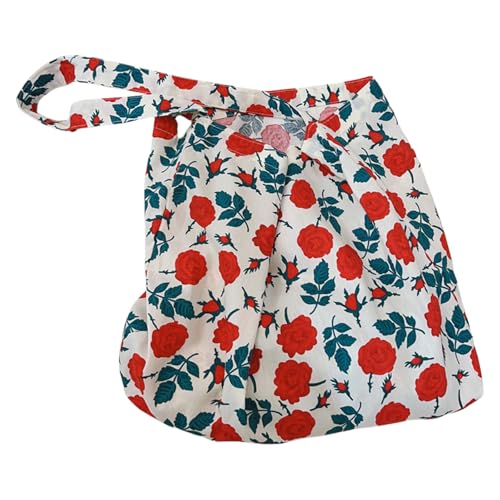 Modische Baumwollhandtasche Mit Blumenmuster Mehrzweck Großer Umhängetasche Für Frauen Pendler Studenten Modische Schlächtere von UncleS