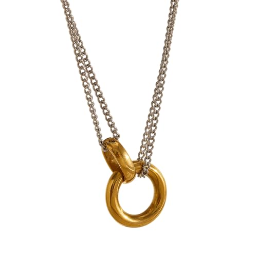 Multifunionale Frauen Halskette Stylish Neck Accessoire Clavicic Kette Einstellbare Länge Perfekt Zum Schichten Und Styling Doppelketten Halskette Für Frauen von UncleS