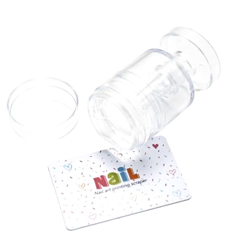 Nägel Kunst Stamper Silikon Stempel Gelee Mit Schaber Für DIYS Nägel Dekore Transparent Sichtbarer Körper Nicht Falsch Plünderend Französisch Nagel Stamper Kit von UncleS